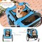 Dog Bike Trailer Foldable Pet Cart with 3 Entrances for Travel-Blue